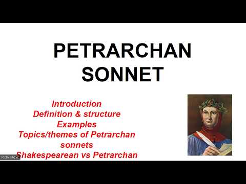 WHAT IS PETRARCHAN SONNET?