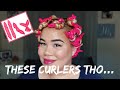 Trying These Pink Foam Curlers | Naturally Sade