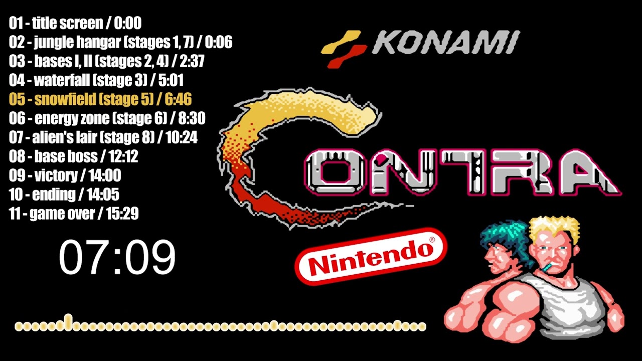 Contra OST  1988  NES   all soundtrack in one video