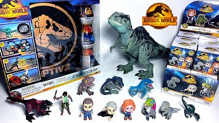 Unboxing NEW Jurassic World Dominion Mini Dinosaurs! Giganotosaurus, Therizinosaurus, Atrociraptor