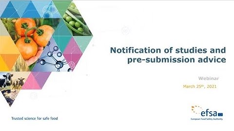 Webinar: Introduction on notification of studies and pre-submission advice
