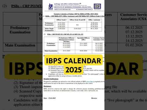 IBPS RRB Calendar