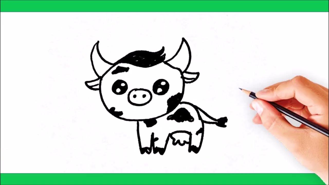 Wie zeichnet man eine süße Kuh? - YouTube