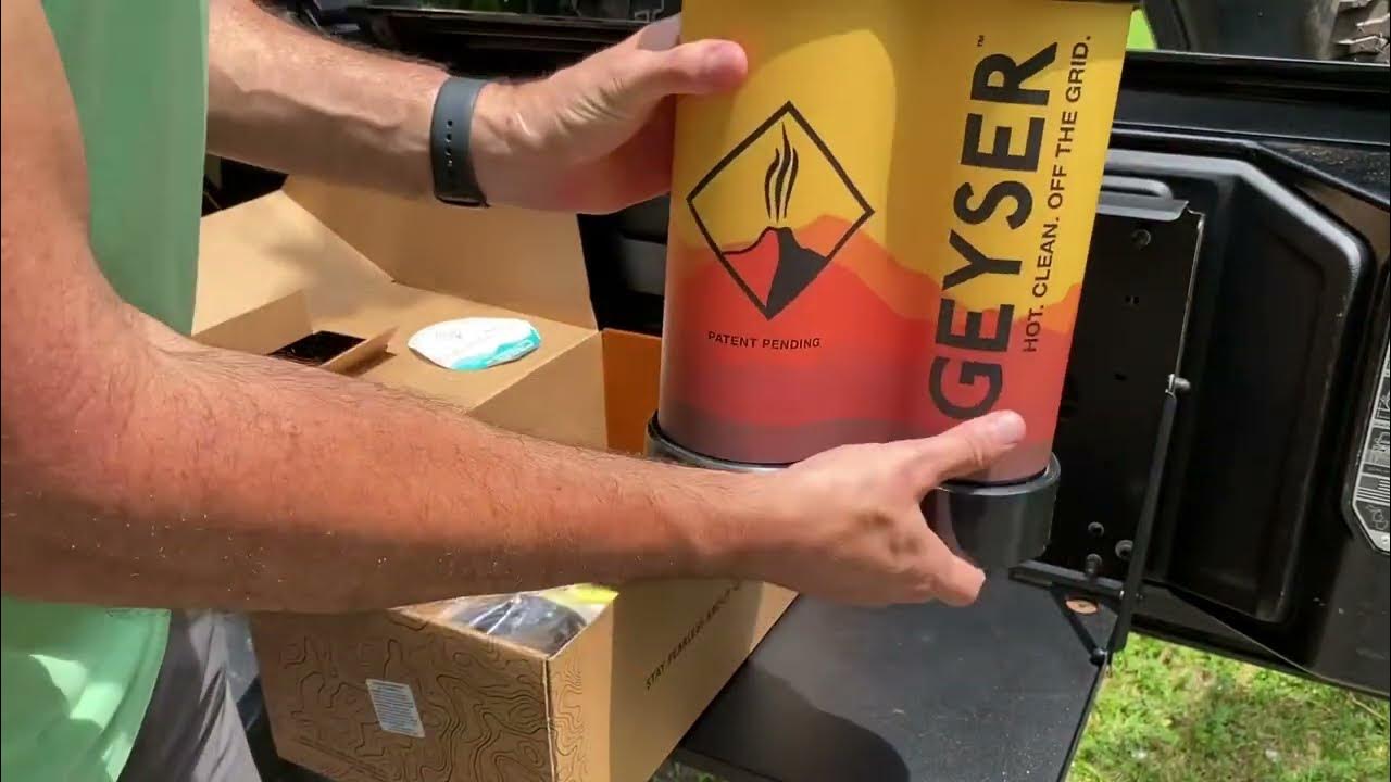 Hot Water Anywhere Setting up the Geyser Systems Portable Shower