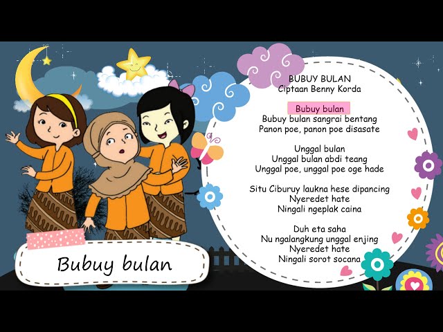 BUBUY BULAN (Lirik) - Lagu Daerah Jawa Barat Versi Anak | Tema 7 Kelas 4 SD | VOCAL SHEMA class=