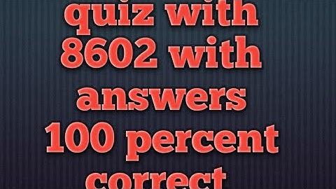 Solved quiz with correct Answers
