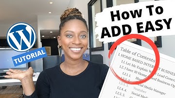 Add A Table Of Contents To A Blog Post Inside Of Wordpress | Easy Table Of Contents Wordpress Plugin