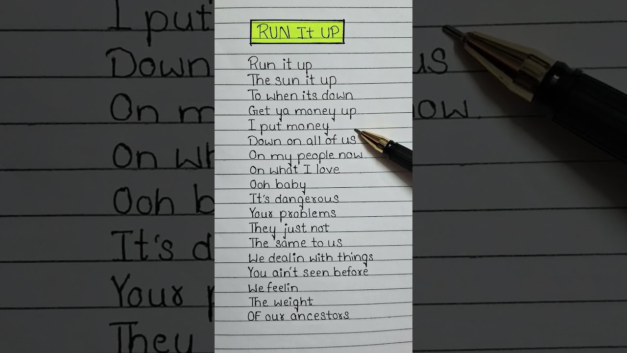 RUN IT UP ~Hanumankind 💝 #song #lyrics