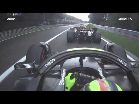 George Russell blocks Lewis Hamilton in SQ3 | 2023 Belgian GP