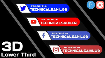 How to Make Animated Lower third in Kinemaster || Social Media Lower Third Tutorial || Kinemaster