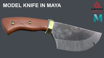 Modeling and texturing knife in #Maya #substance painter
