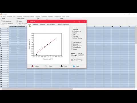 PAST Lesson 4: Linear Regression and Correlation in PAleontological STatistics
