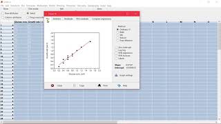 PAST Lesson 4: Linear Regression and Correlation in PAleontological STatistics