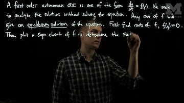 First Order Autonomous Differential Equations