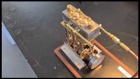 A twin cylinder double action model marine steam engine