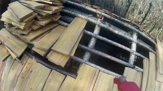 Roofing my log cabin with wooden shingles
