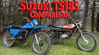 Comparing the 1980 Suzuki TS185 to the 1972 model