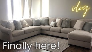 ASHLEY FURNITURE Carnaby 5-Piece Sectional with Chaise | SAHM OF 4 VLOG