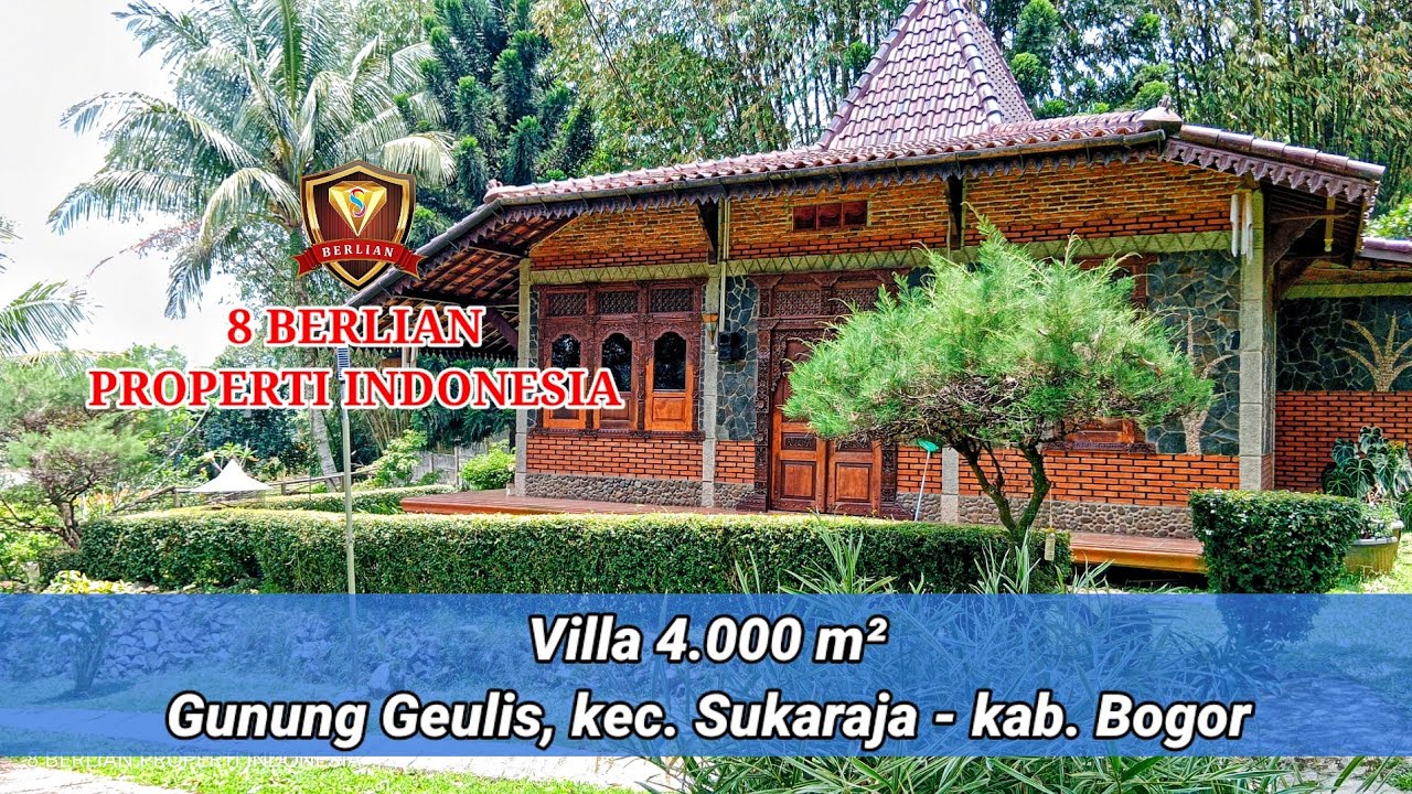Dijual VILLA dengan KEBUN DURIAN dan BUAH, HALAMAN LUAS dekat ke TOL SUMMARECON