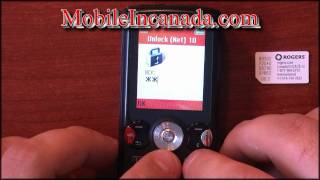 How to enter unlock code on Rogers Sony Ericsson W810i instructions - www.Mobileincanada.com screenshot 5