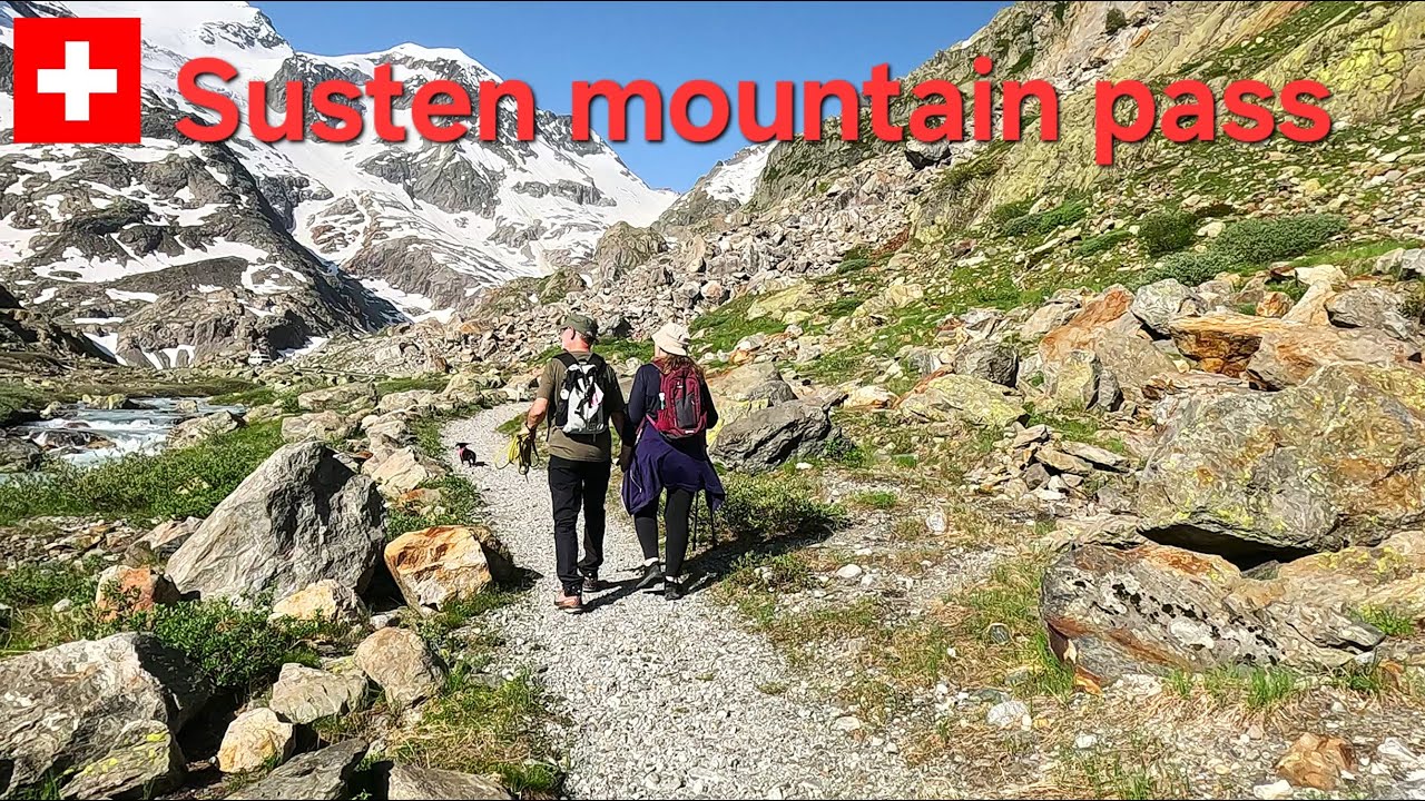Susten mountain pass in Switzerland, an exceptional experience close to glacier, lake, river, cheese