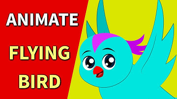 Flying Bird| How to Animate Flying Bird in Animate CC! flying bird Animation!