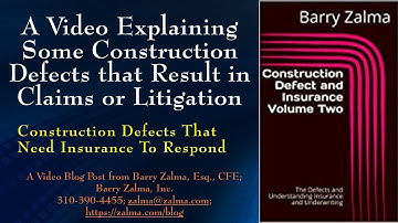 A Video Explaining Some Construction Defects that Result in Claims or Litigation