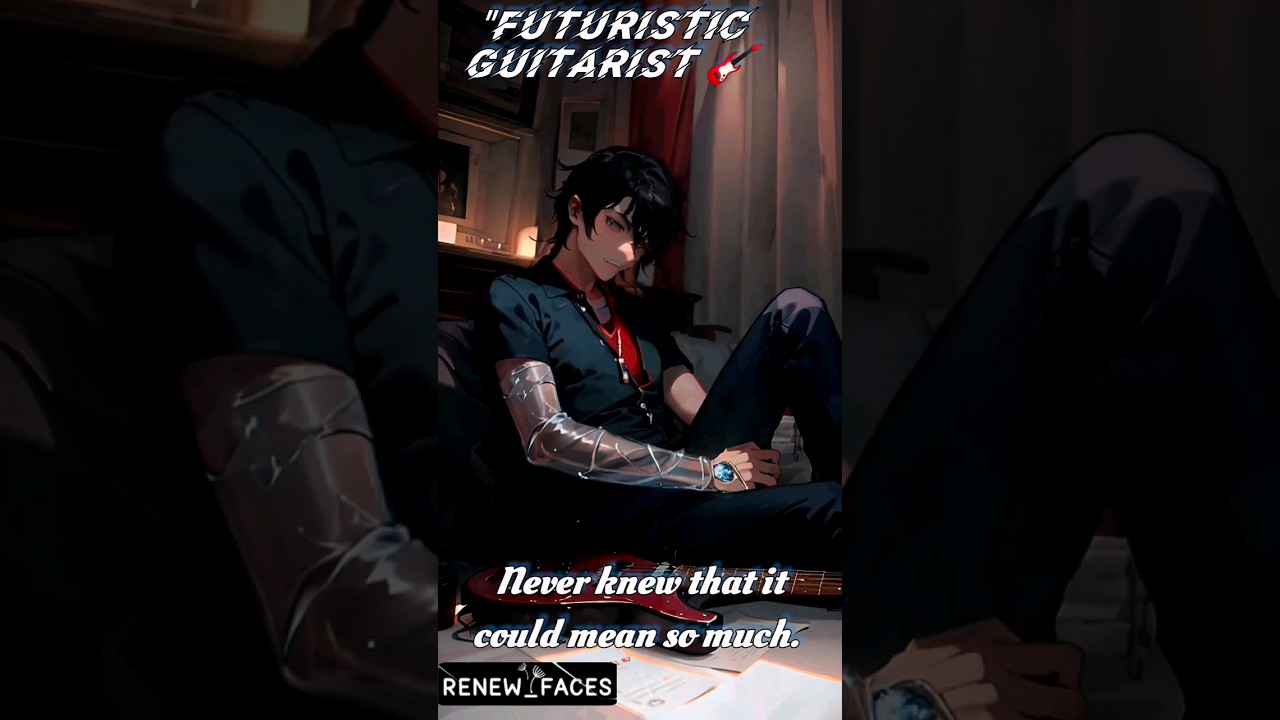 Futuristic Guitarist: Bridging the Present and Future with Electrifying Music.