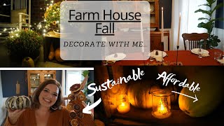 Eco-Friendly FALL DECORATE WITH ME! 🍁🎃 | Budget Conscious Farmhouse