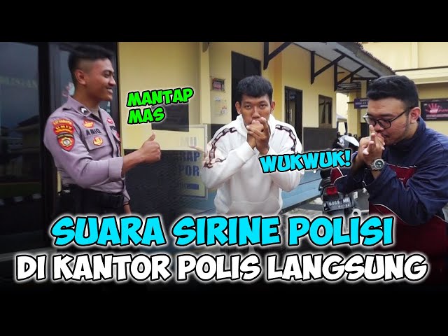 SUARA SIRINE DI KANTOR POLISI LANGSUNG DAN REVIEW MOBIL POLISI. class=