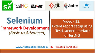 Selenium Framework - Basic- 13. Extent report setup using ITestListener Interface of TestNG