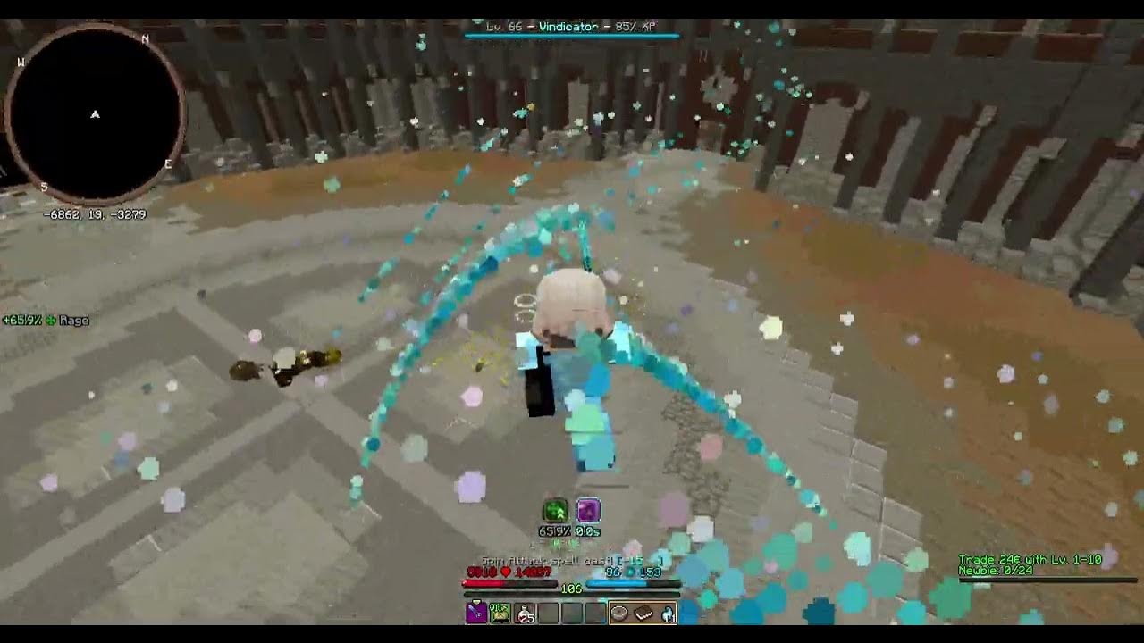 This is Wynncraft 2.01 TWF Crafted Cataclysm Acrobat build for 2.02