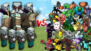 MINECRAFT RAID vs MODDED ARMY in Minecraft Mob Battle