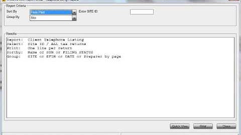 How to Generate Client Lists - CrossLink Professional Tax Software