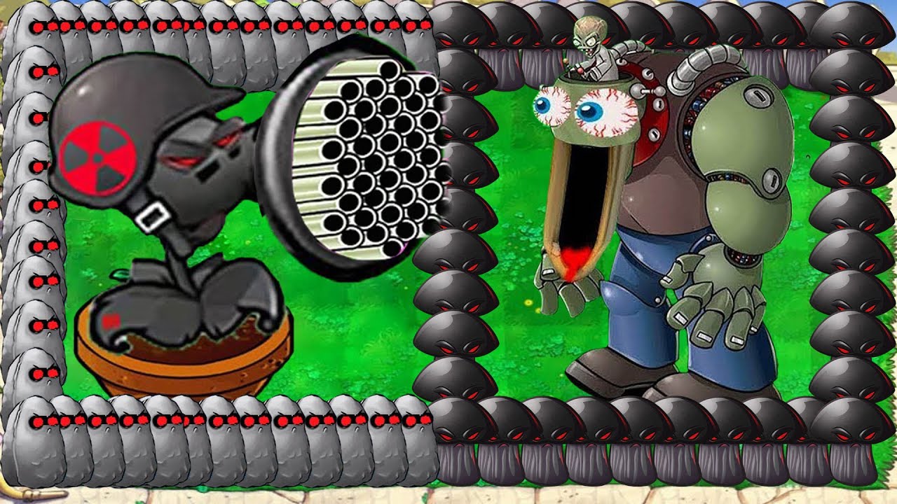 Doom Gatling Pea X Doom Shroom Tall Nut vs Doom Dr.Zomboss Giga- Plants ...