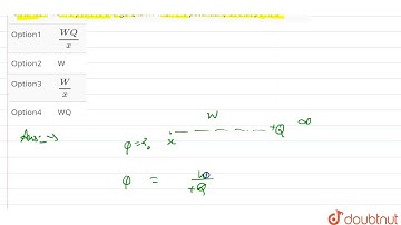 The work done in bringing a unit positive charge from infinite distance to a point at distance x...