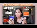 Bank accounts approved for SHOPEE SELLERS : Complete List! 💯