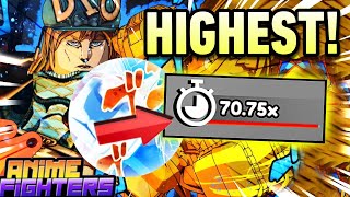 My NEW HIGHEST TIME Multiplier + DIVINE Hatching In Anime Fighters!