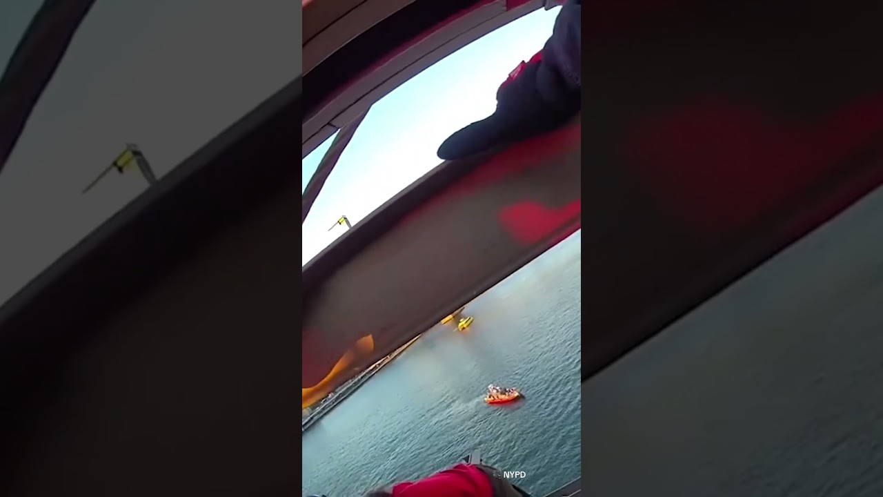 NYPD officers rescue man from Brooklyn Bridge ❤️