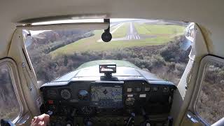 C-150 gusty crosswind forward slip to land.