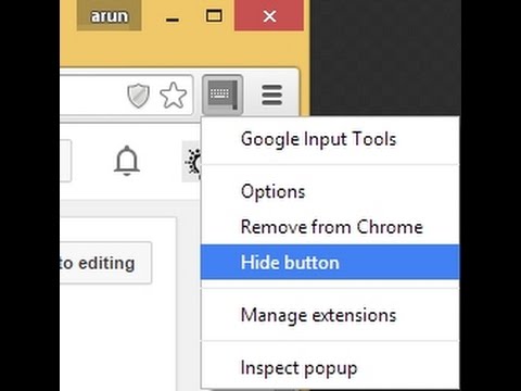 Unhide hidden icons from Google Chrome toolbar