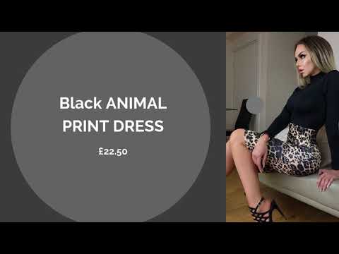 black animal print dress