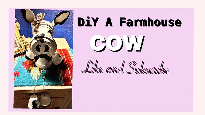 DIY A Farmhouse Cow ll Using Terra Cotta Pots