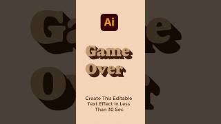 Illustrator Hack: Create an Editable Shadow Text Effect (Easy & Fast!)  #adobeillustrator