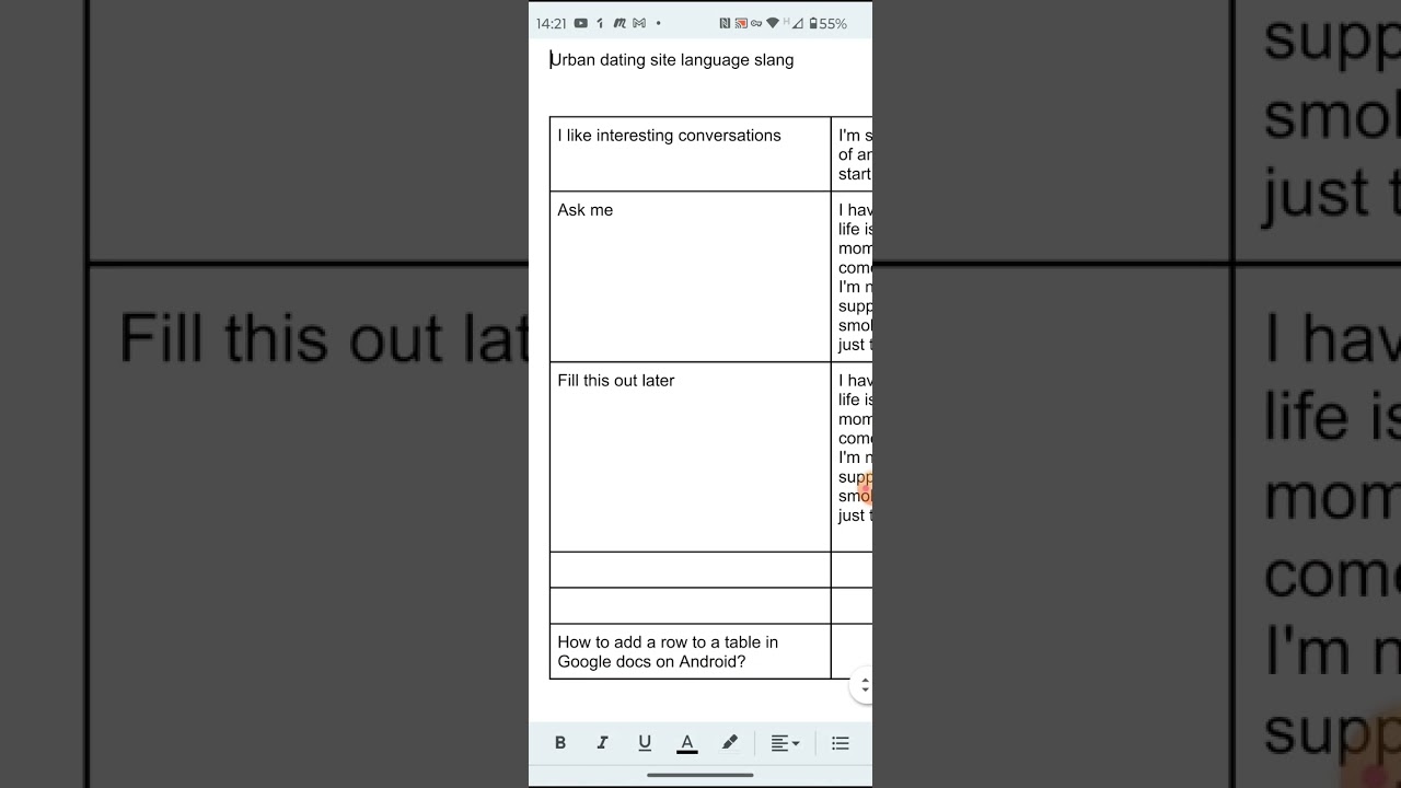 Watch (resolved) How to tab or add a row to an existing table in Google docs on? on YouTube Watch (resolved) How to tab or add a row to an existing table in Google docs on? on YouTube