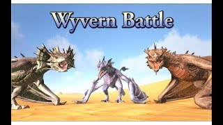 FIRE vs LIGHTNING vs POISON Wyvern - Wyvern Battle || ARK: Survival Evolved
