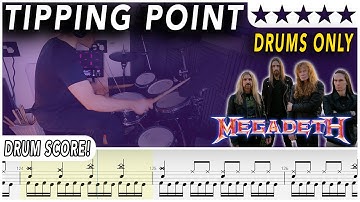 Tipping Point (DRUMS ONLY) - Megadeth | DRUM SCORE Sheet Music | #582 DRUMSCRIBE