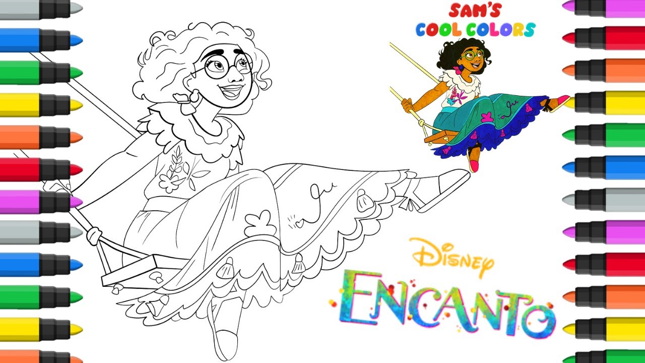 Coloring Encanto Mirabel Madrigal, Disney Encanto Mirabel Coloring Page