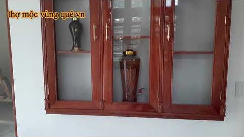 mẫu tủ rượu âm tường,quá trình lắp đặt-thợ mộc vùng quê vn