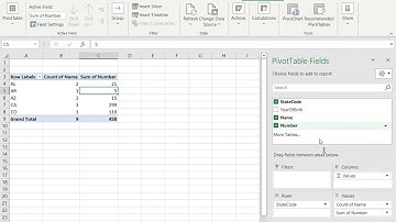 How to move columns in a pivot table in Excel